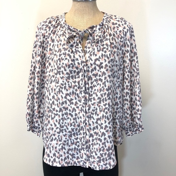 Joie madera animal print silk blouse - Picture 2 of 7